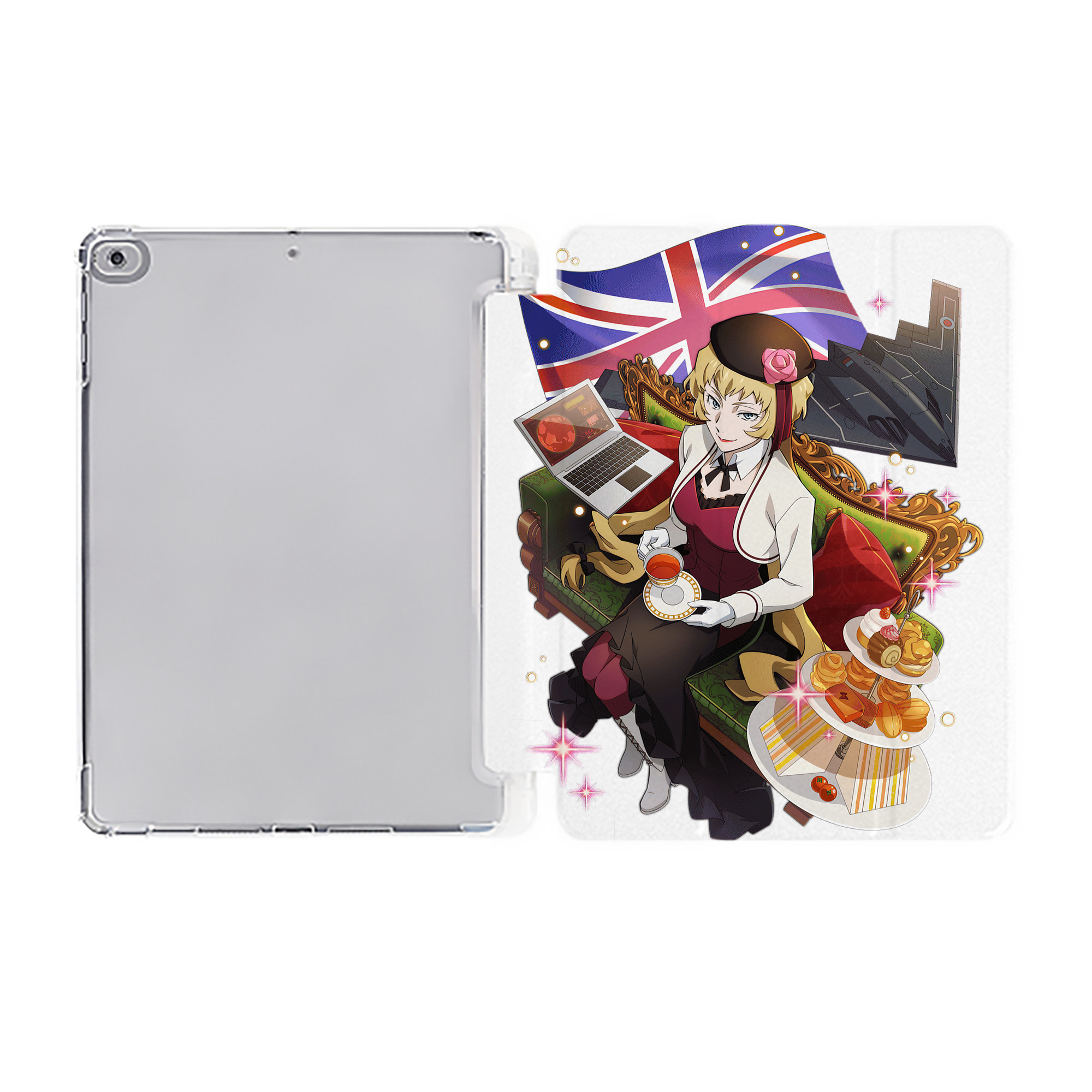 （画像用） 文豪ストレイドッグス Bungo Stray Dogs IPad ケース ペン収納付き 三つ折りスタンド PUレザー×シリコン 対応機種9.5/10.5/10.9インチ
